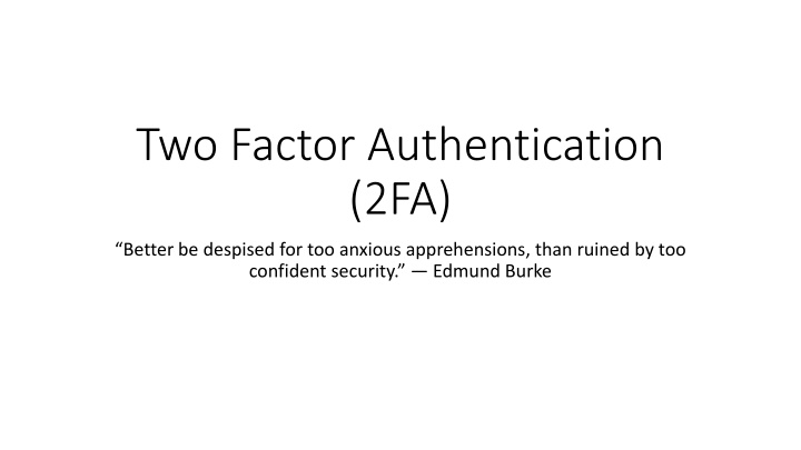 two factor authentication 2fa