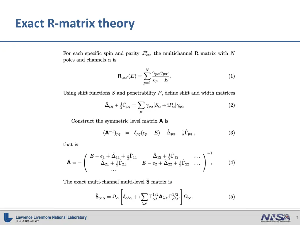 exact r matrix theory