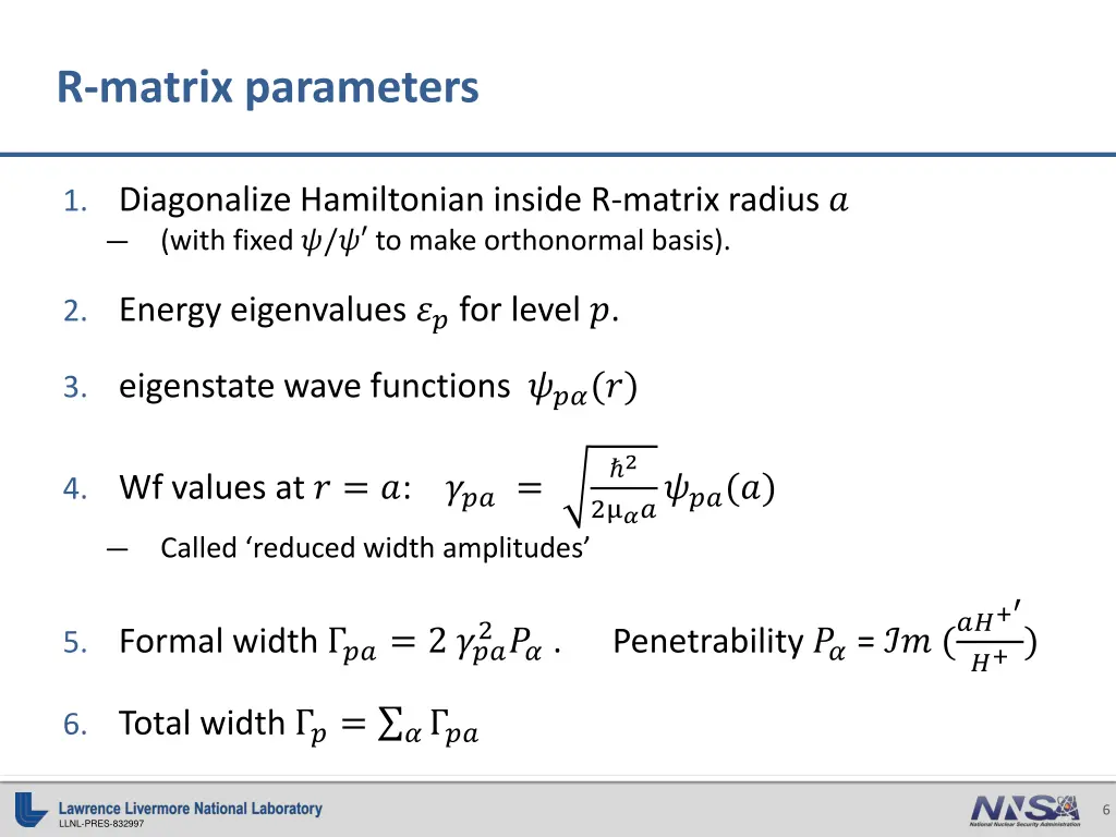 r matrix parameters