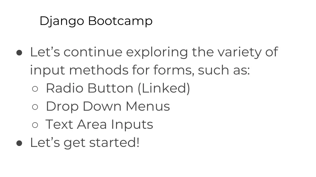 django bootcamp 10