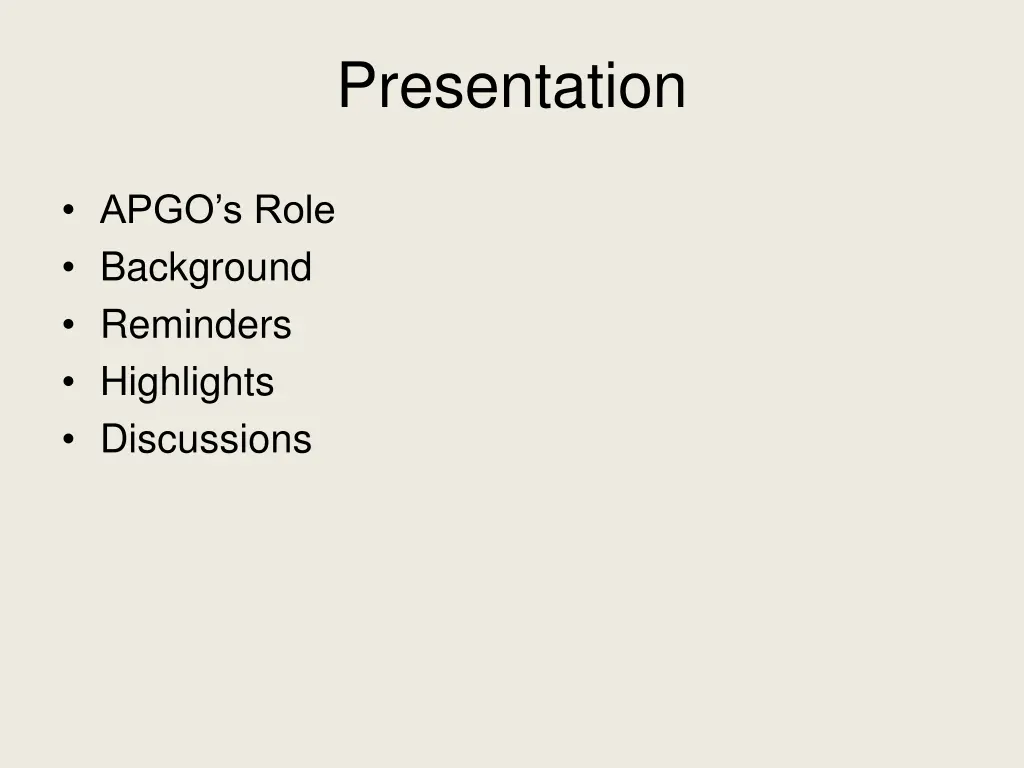 presentation