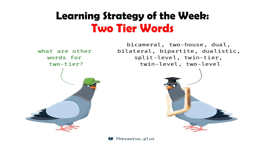 learning strategy of the week two tier words 8