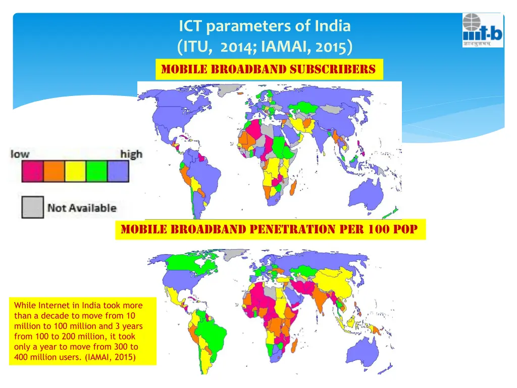 ict parameters of india itu 2014 iamai 2015