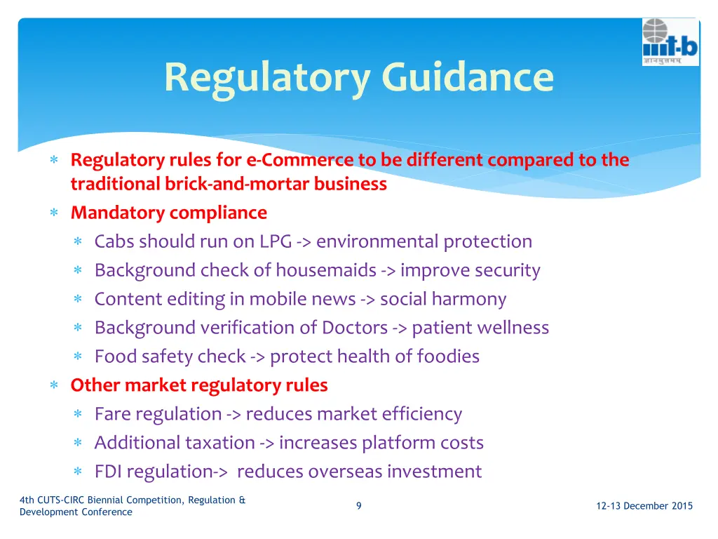 regulatory guidance