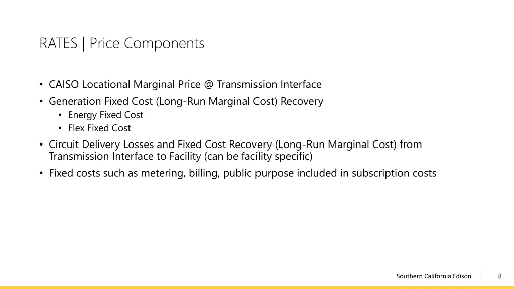 rates price components