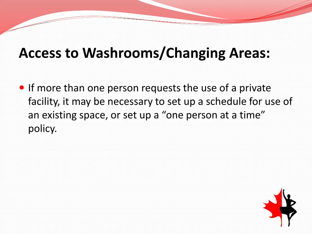 access to washrooms changing areas 4