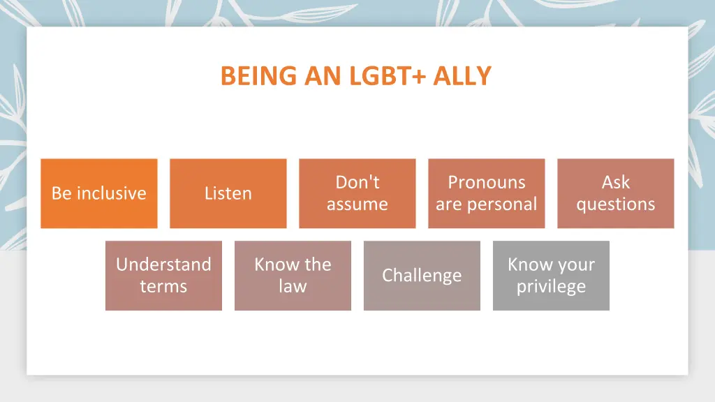 being an lgbt ally