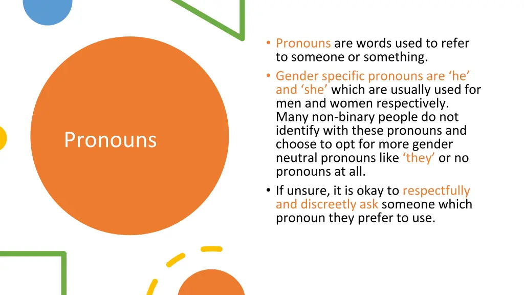 pronouns are words used to refer to someone