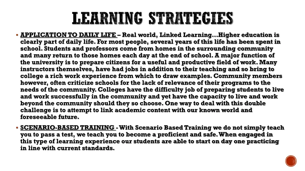 learning strategies