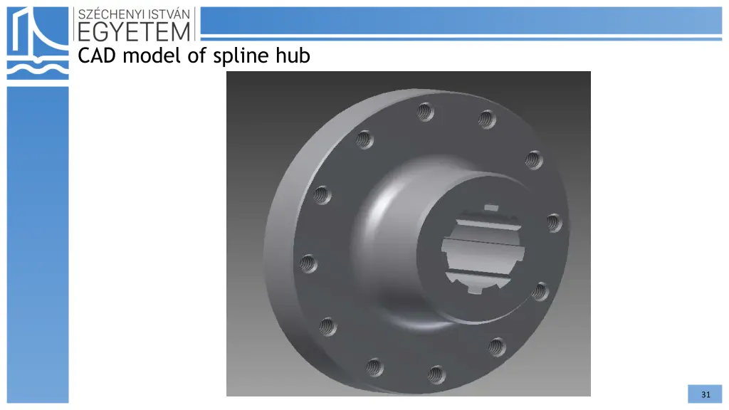 cad model of spline hub