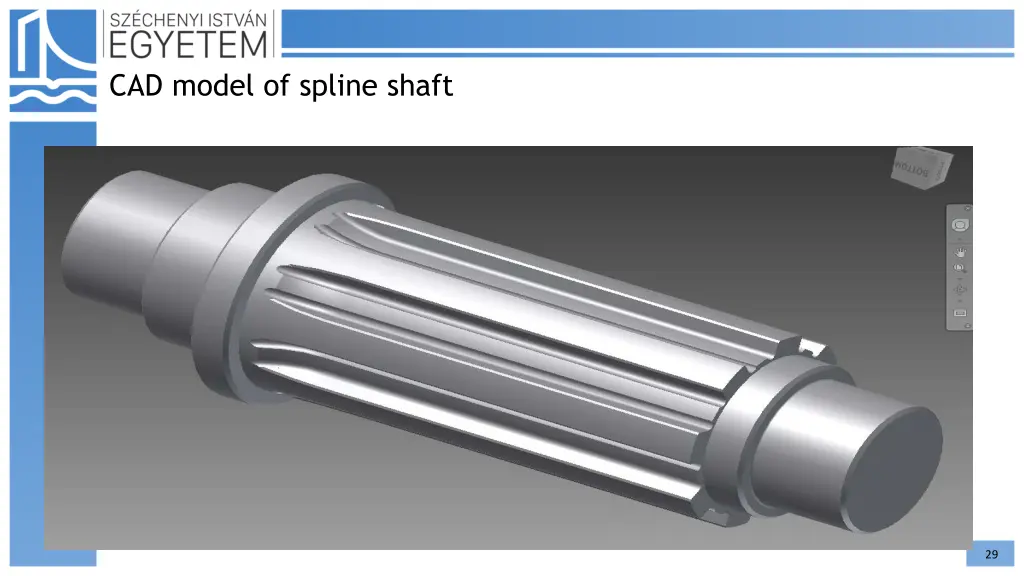 cad model of spline shaft