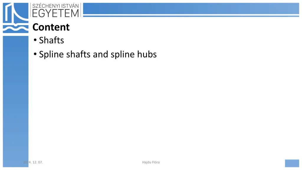 content shafts spline shafts and spline hubs