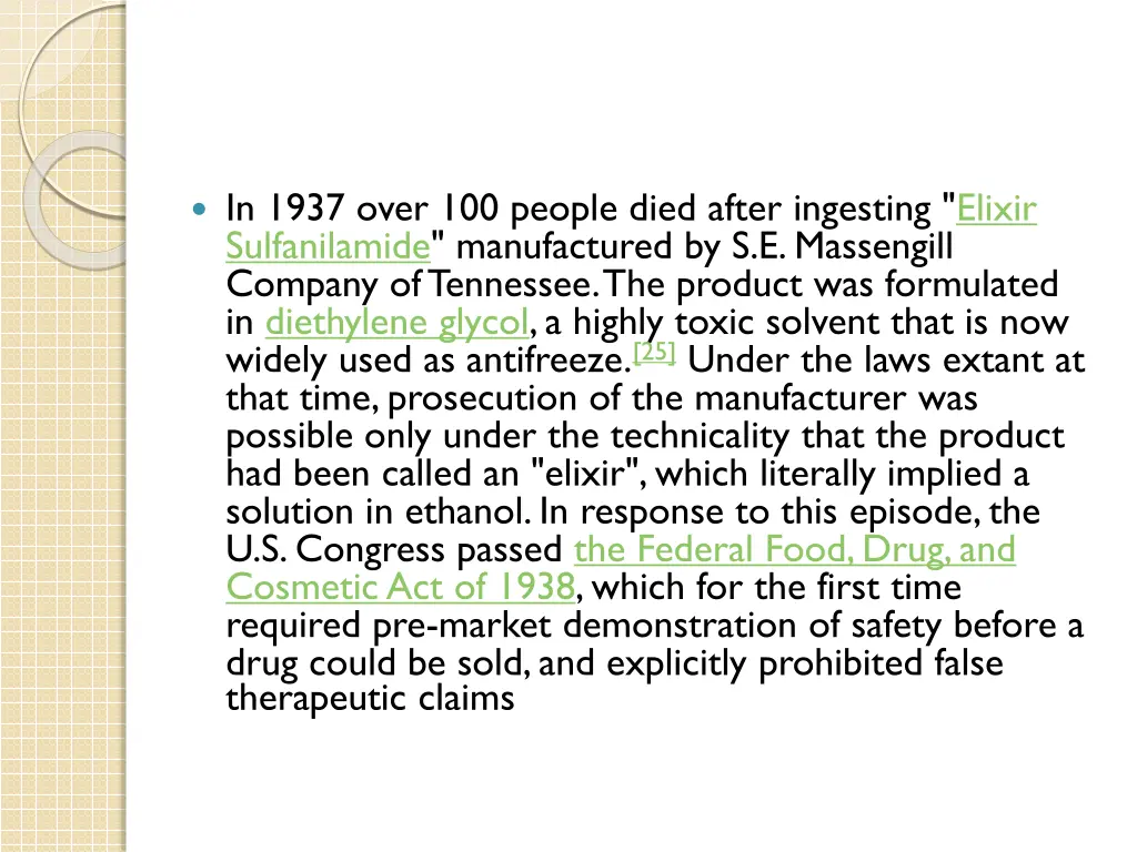 in 1937 over 100 people died after ingesting