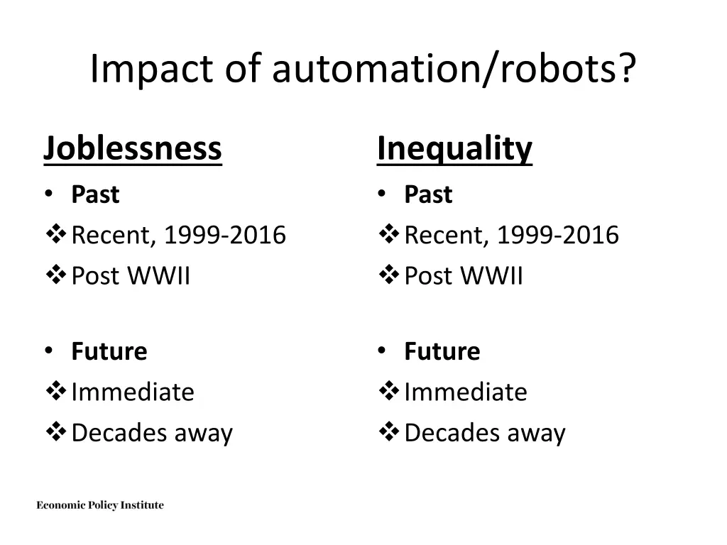 impact of automation robots