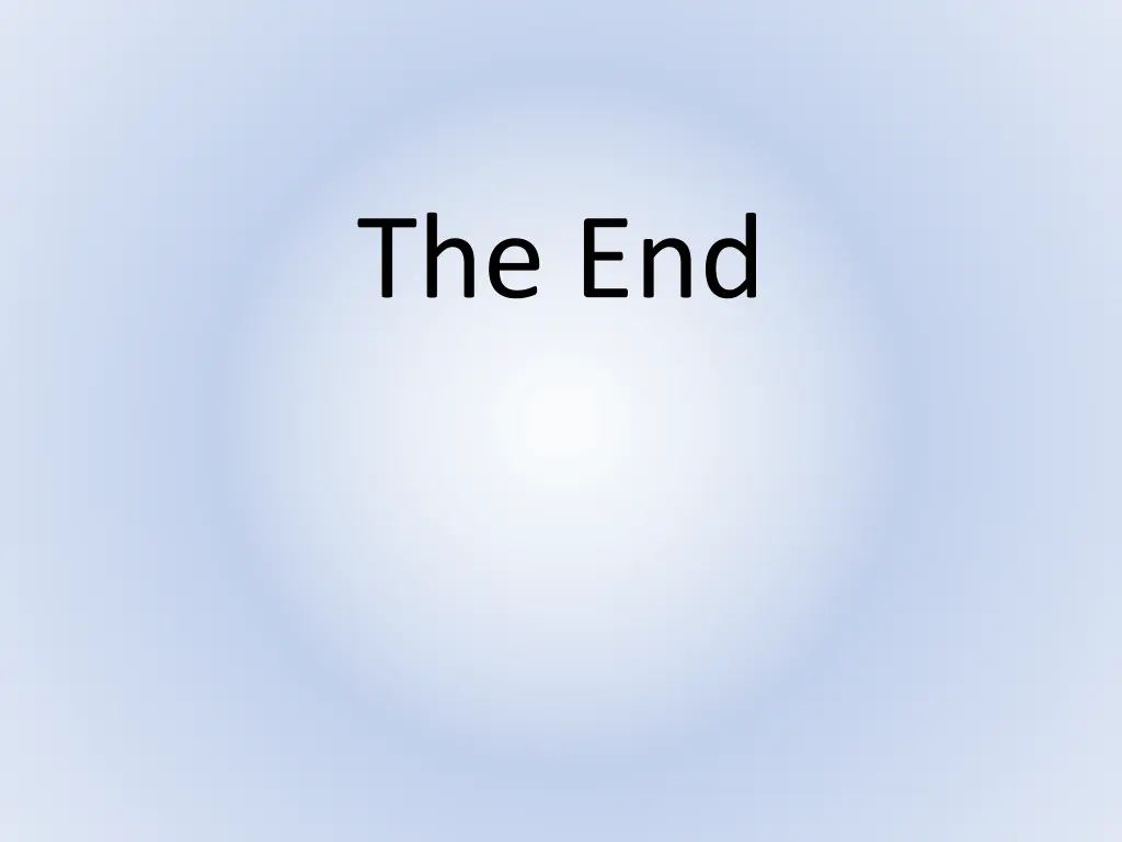 the end