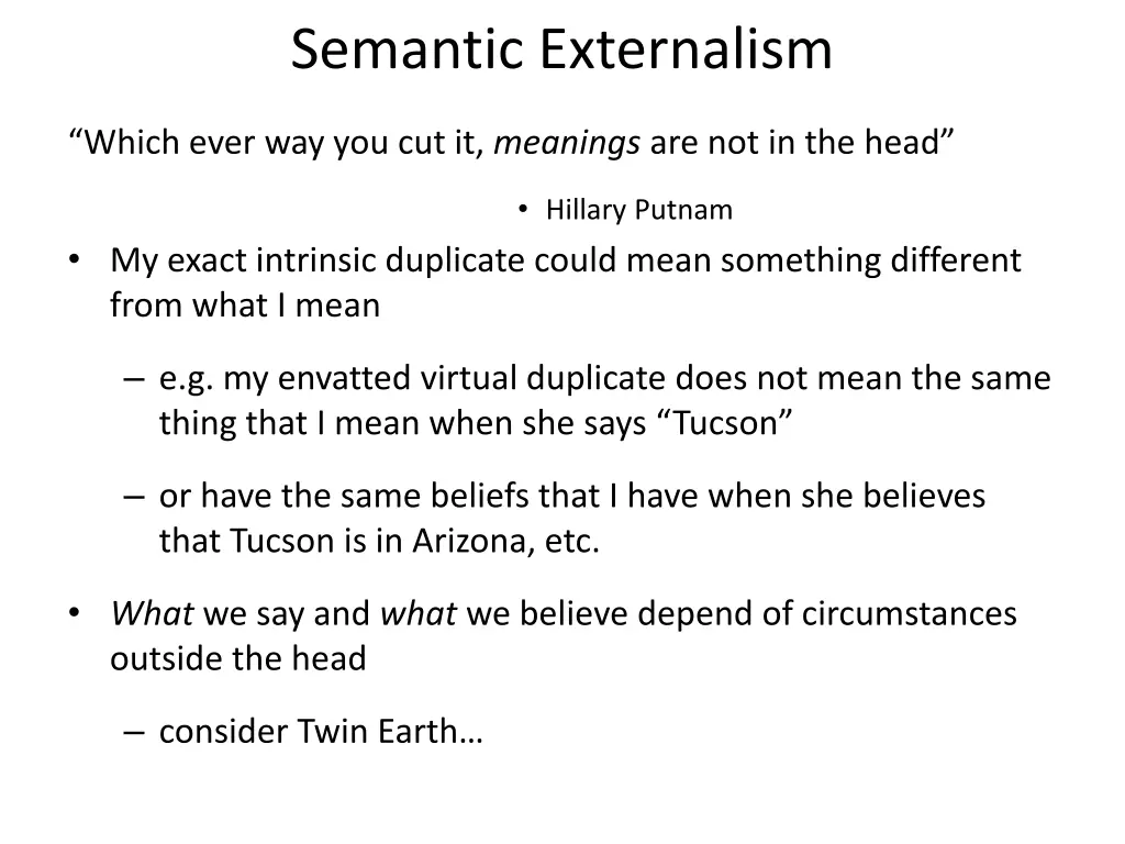 semantic externalism