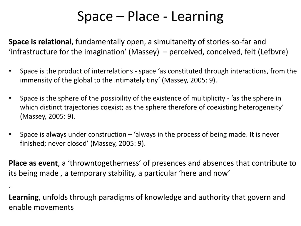 space place learning