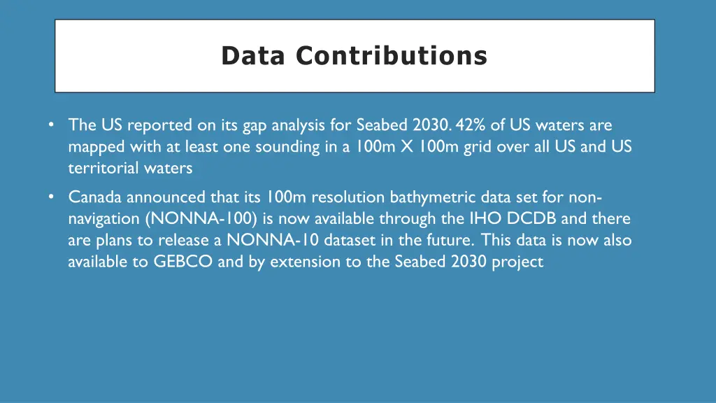 data contributions