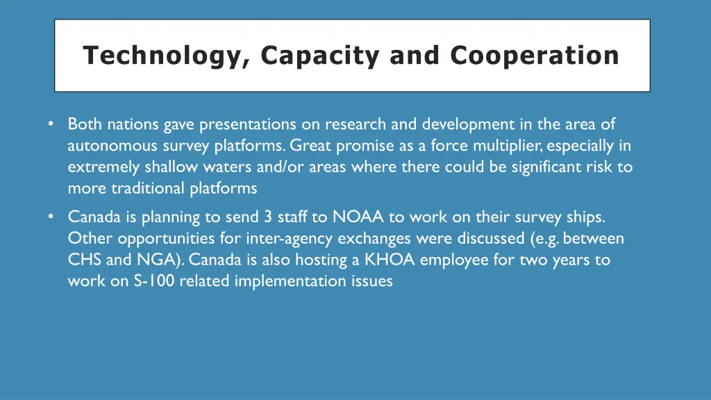 technology capacity and cooperation