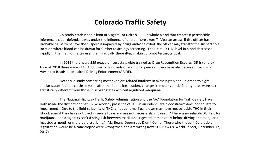 colorado traffic safety