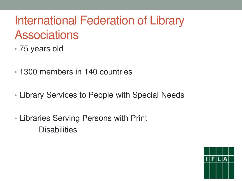 international federation of library associations