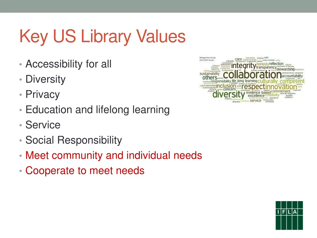 key us library values