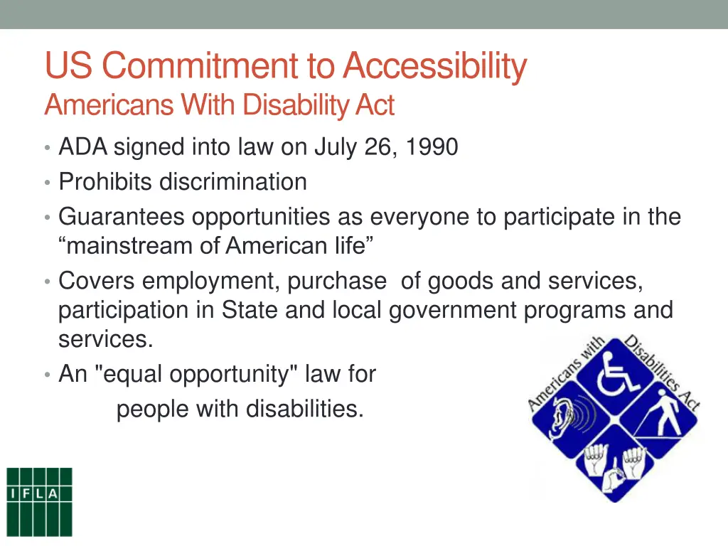 us commitment to accessibility americans with