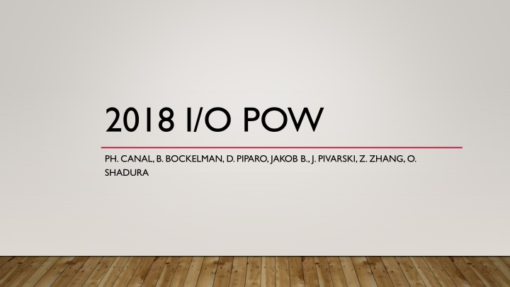 2018 i o pow