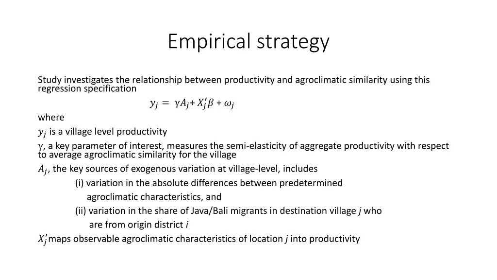 empirical strategy