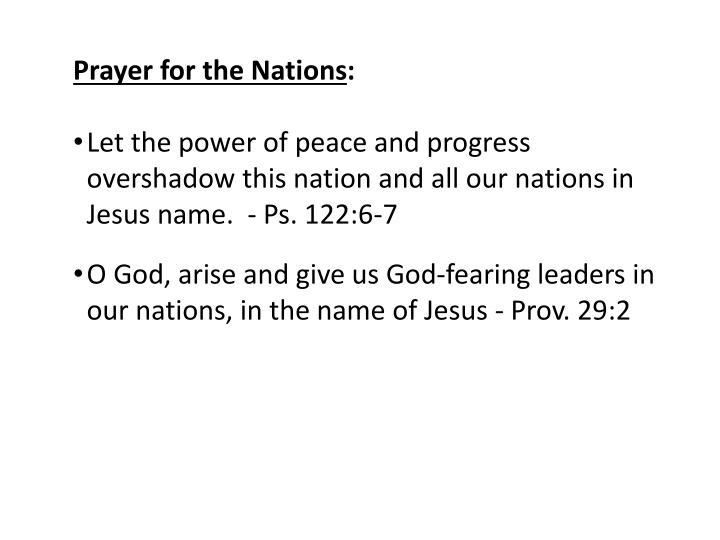 prayer for the nations