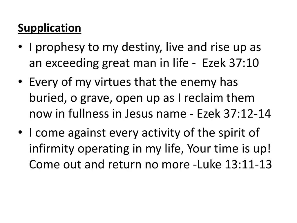 supplication i prophesy to my destiny live