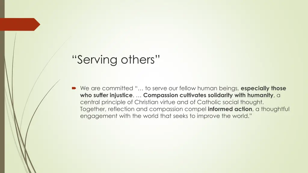 serving others