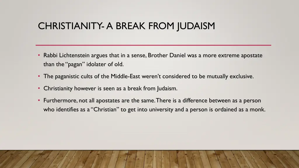 christianity a break from judaism