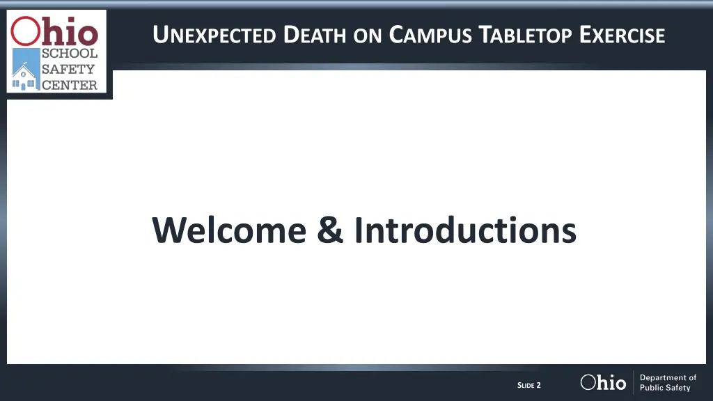 u nexpected d eath on c ampus t abletop e xercise 1