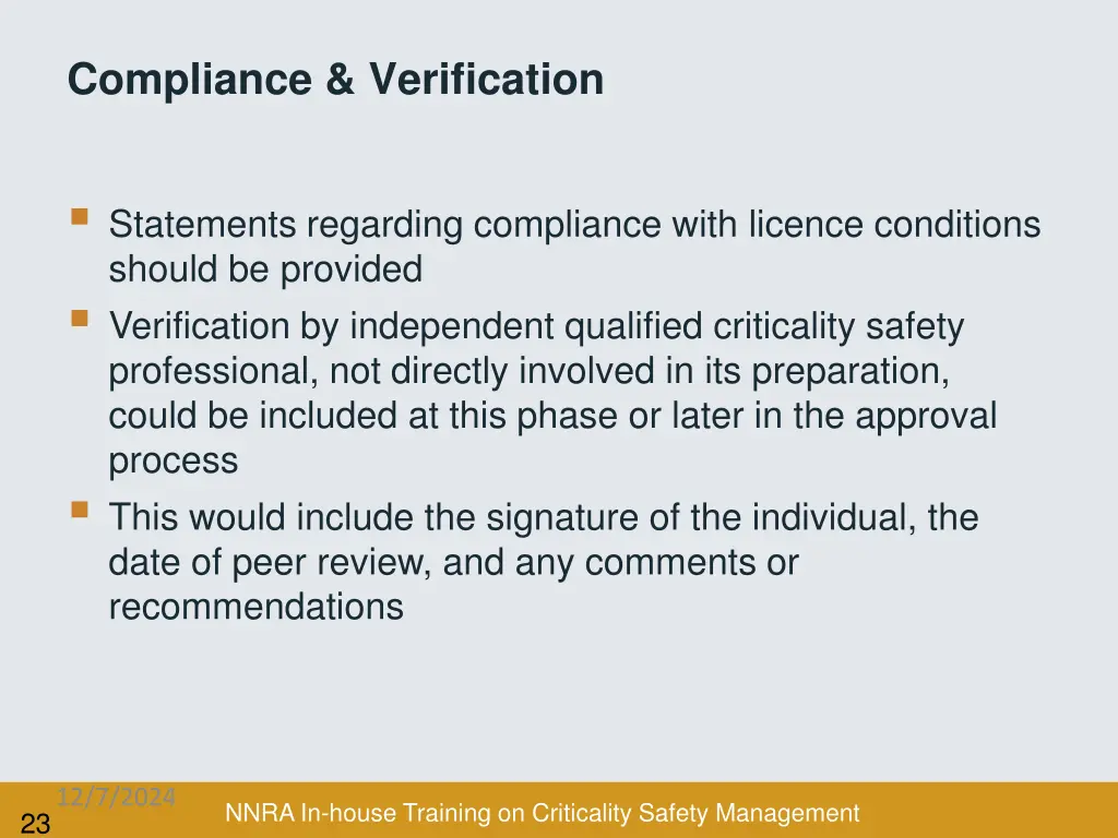 compliance verification