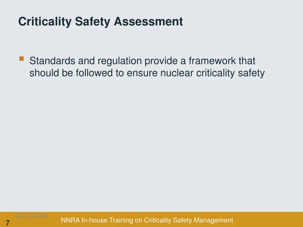 criticality safety assessment 1