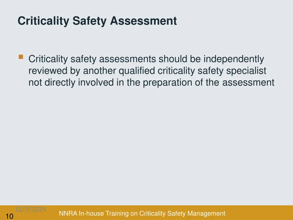 criticality safety assessment 4