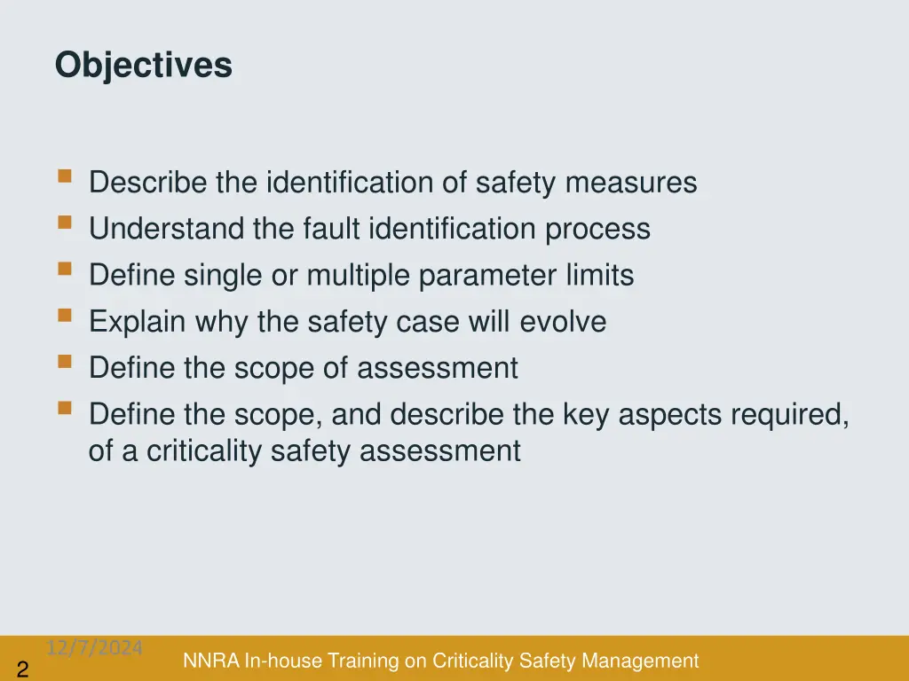 objectives