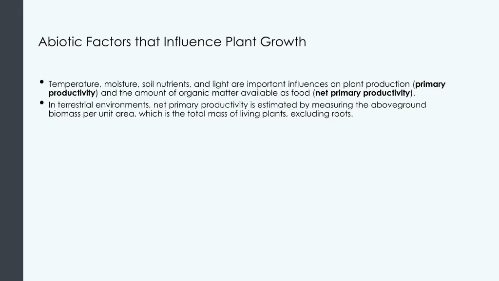 abiotic factors that influence plant growth