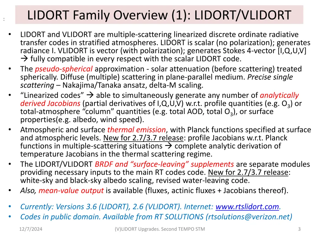 lidort family overview 1 lidort vlidort