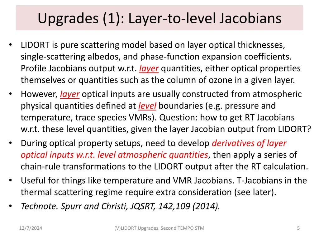 upgrades 1 layer to level jacobians