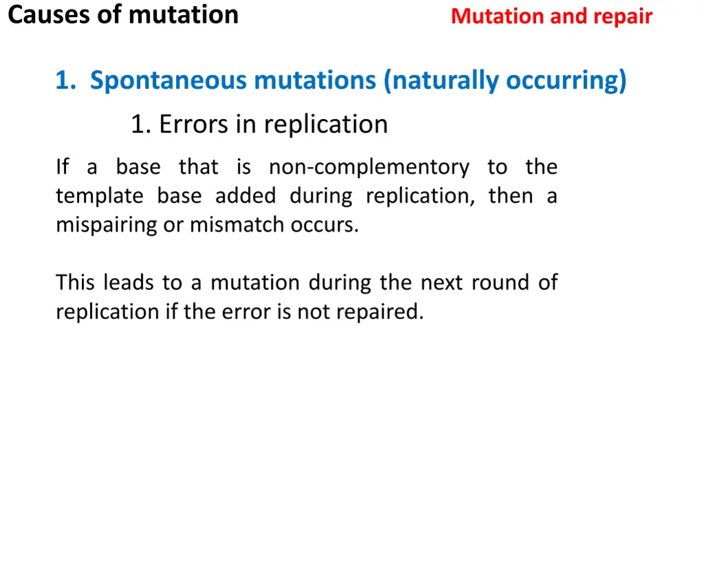 causes of mutation 2