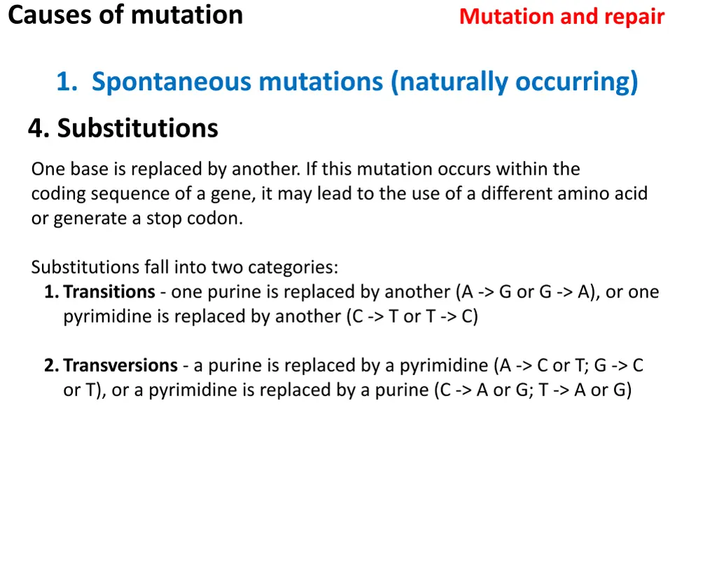 causes of mutation 5