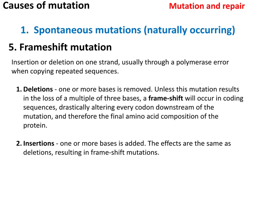 causes of mutation 6