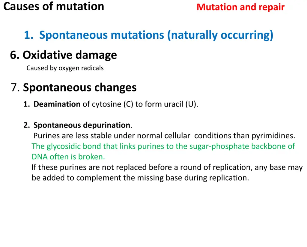 causes of mutation 7