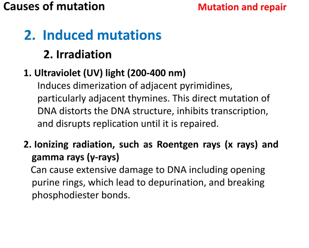 causes of mutation 9