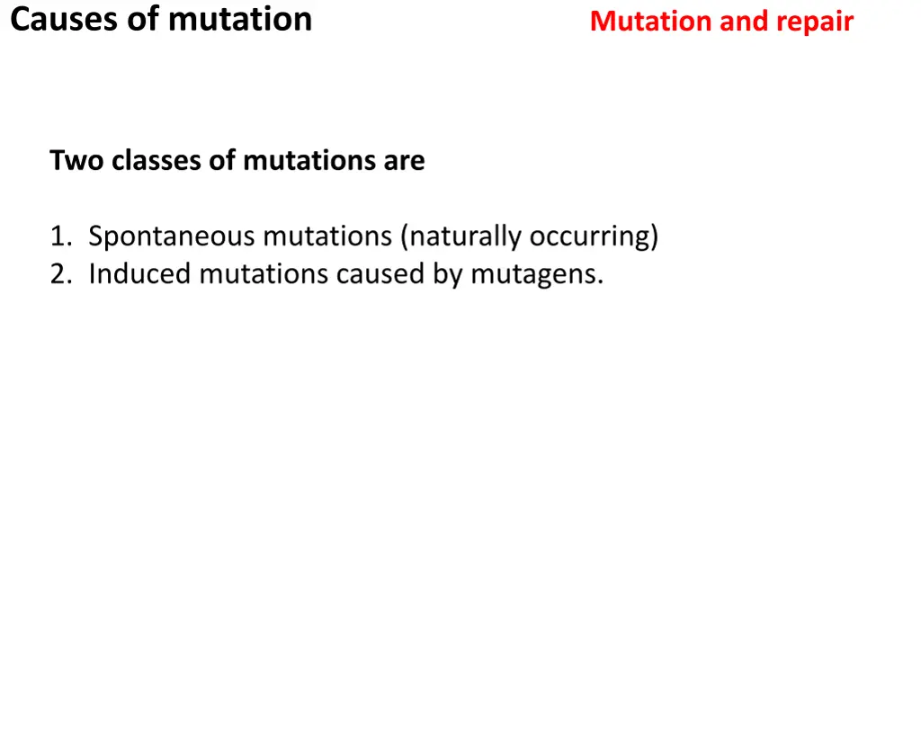 causes of mutation