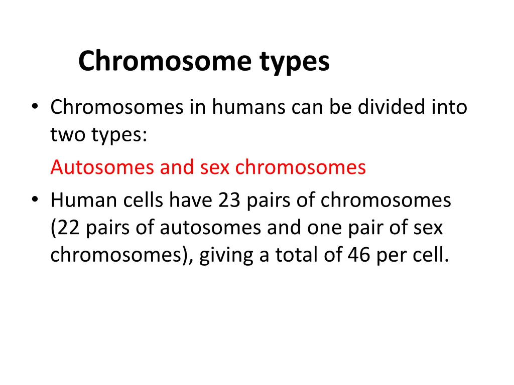 chromosome types