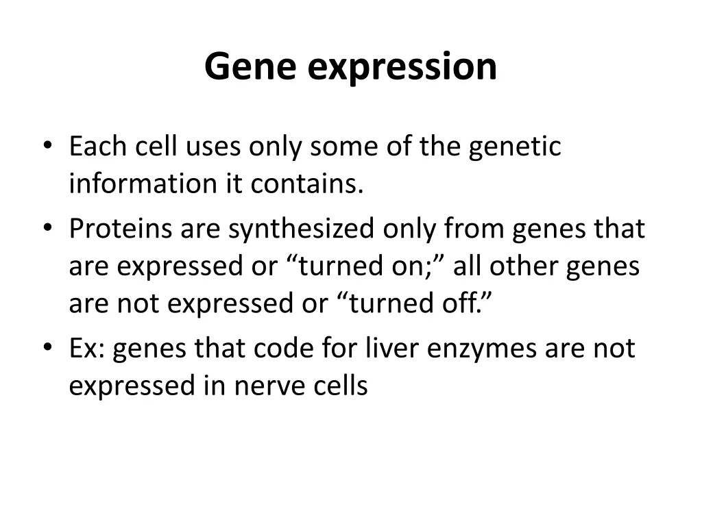 gene expression