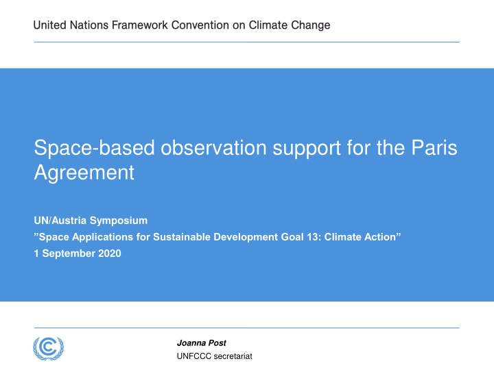 space based observation support for the paris